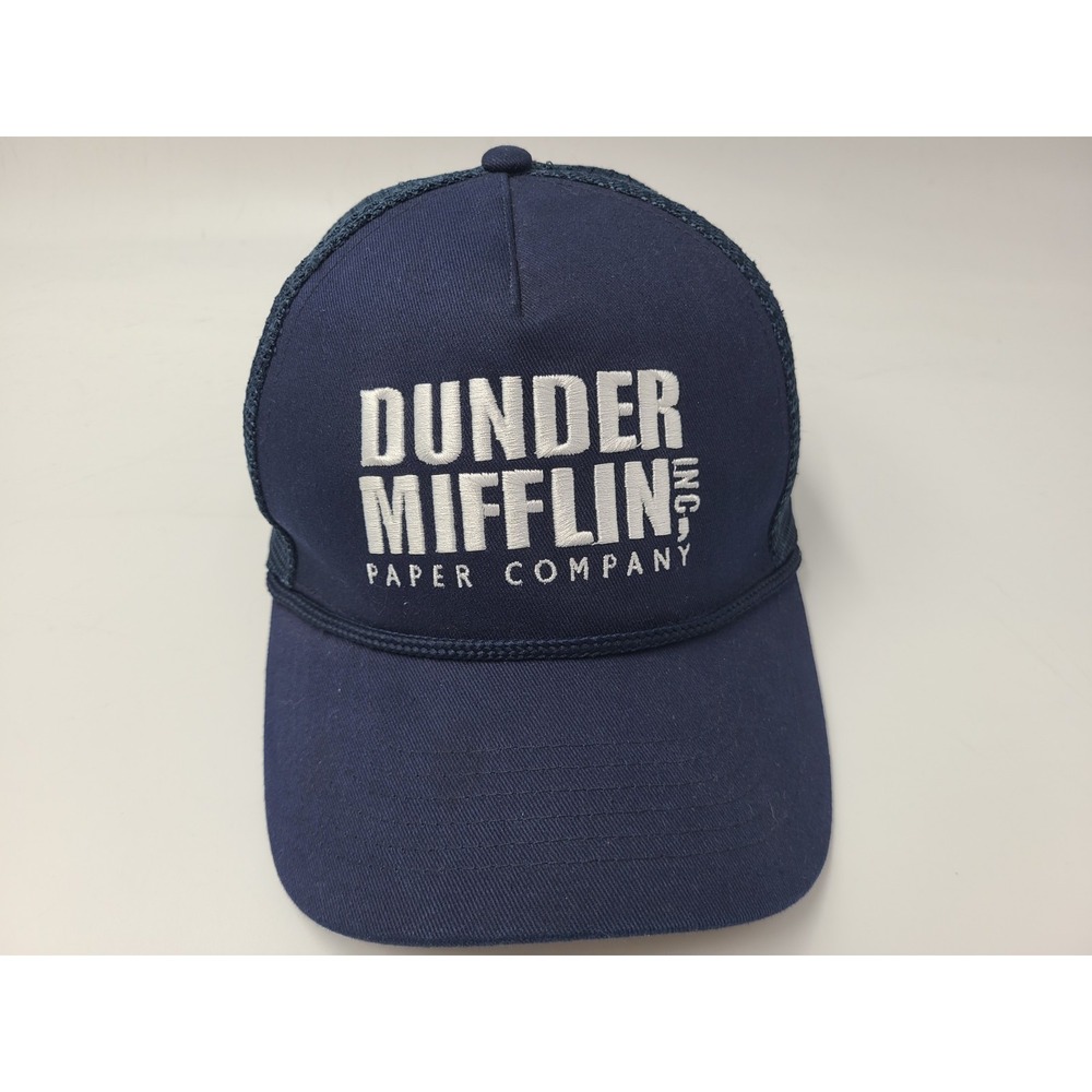 The Office Dunder Mifflin Paper Company Mesh Snapback (Fits Small) Hat Cap‎ Blue